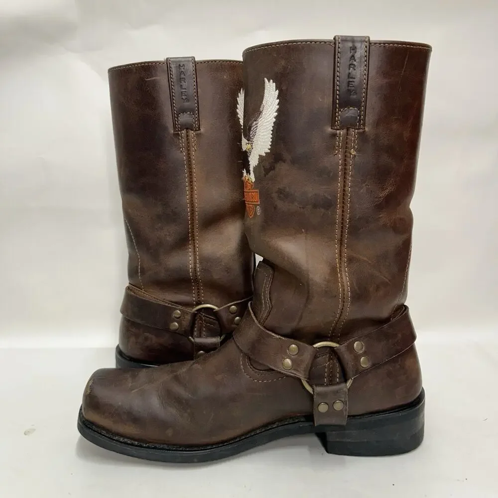 Vintage Harley-Davidson Eagle Harness Boots “Brown”
